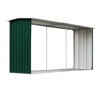 vidaXL Capannone da Giardino in Acciaio Zincato 330x92x153cm Verde