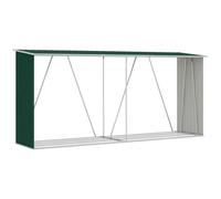 Capannone da giardino in acciaio zincato 330x84x152cm verde