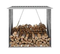 Capannone da giardino in acciaio zincato grigio 163x83x154 cm