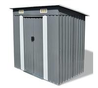 vidaXL - Capannone da giardino in metallo, 190 x 124 x 181 cm, per cabina attrezzi da esterno