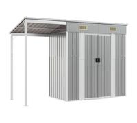 Capannone tetto esteso grigio chiaro 277x110,5x181cm acciaio