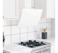 vidaXL Cappa a Parete 60 cm in Acciaio e Vetro Temperato Bianco