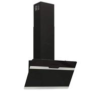 vidaXL Cappa a Parete 60 cm in Acciaio e Vetro Temperato Nero