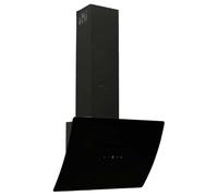 vidaXL Cappa a Parete 60 cm in Acciaio e Vetro Temperato Nero