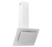 vidaXL Cappa a Parete 60 cm in Acciaio Inox e Vetro Temperato Bianco