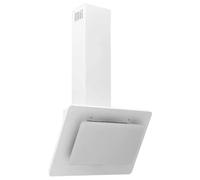 vidaXL Cappa a Parete 60 cm in Acciaio Inox e Vetro Temperato Bianco