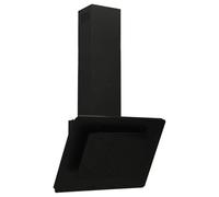 vidaXL Cappa a Parete 60 cm in Acciaio Inox e Vetro Temperato Nero