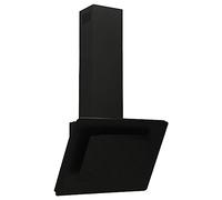 Cappa a parete 60 cm in acciaio inox e vetro temperato nero