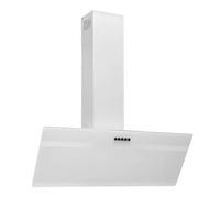 vidaXL Cappa a Parete 90 cm in Acciaio e Vetro Temperato Bianco