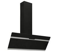 vidaXL Cappa a Parete 90 cm in Acciaio e Vetro Temperato Nero