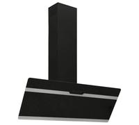 vidaXL Cappa a Parete 90 cm in Acciaio e Vetro Temperato Nero