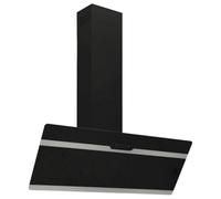 vidaXL Cappa a Parete 90 cm in Acciaio e Vetro Temperato Nero