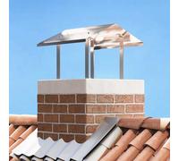 vidaXL Cappa Camino Argento 50 x 50 x 37 cm Acciaio inossidabile