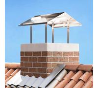 vidaXL Cappa Camino Argento 60 x 60 x 38 cm Acciaio inossidabile