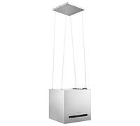 vidaXL Cappa da Cucina ad Isola Sospesa LCD con Sensore 37 cm Acciaio