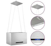 Cappa Da Cucina Ad Isola Sospesa Lcd Con Sensore 55 Cm Acciaio