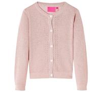 vidaXL Cardigan da Bambina Lavorato a Maglia Rosa Tenue 128