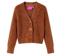 vidaXL Cardigan da Bambina Lavorato a Mano Cognac 128