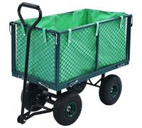 vidaXL Carrello a Mano da Giardino Verde 350 kg