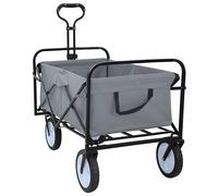 vidaXL Carrello a Mano Pieghevole Grigio 94 x 53 x 99 cm