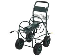 vidaXL Carrello Avvolgitubi da Giardino Connettori 1/2" 75 m Acciaio