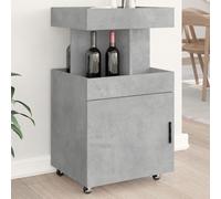 vidaXL Carrello Bar Grigio Cemento 50x41x89 cm in Legno Multistrato