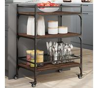 vidaXL Carrello Cucina Rovere Marrone 65x40x86,5 cm Legno Multistrato