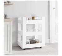 vidaXL Carrello da Cucina Bianco 60x45x80 cm in Legno Multistrato