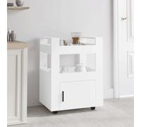 vidaXL Carrello da Cucina Bianco 60x45x80 cm in Legno Multistrato