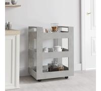 vidaXL Carrello da Cucina Grigio cemento 60x45x80 cm Legno Multistrato