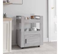 vidaXL Carrello da Cucina Grigio Sonoma 60x45x80 cm Legno Multistrato
