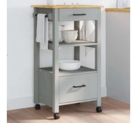 vidaXL Carrello da Cucina MONZA 48x40x88,5cm in Legno Massello di Pino