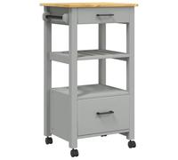 vidaXL Carrello da Cucina Monza 48x40x90 cm in Legno Massello di Pino
