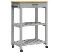 vidaXL Carrello da Cucina Monza 60x40x90 cm in Legno Massello di Pino
