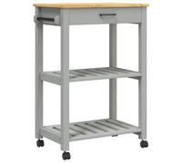 vidaXL Carrello da Cucina Monza 60x40x90 cm in Legno Massello di Pino