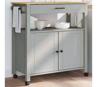 vidaXL Carrello da Cucina MONZA 84x40x88,5 cm Grigio