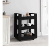 vidaXL Carrello da Cucina Nero 60x45x80 cm in Legno Multistrato
