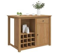 vidaXL Carrello da Cucina Panama 2 PCS Cera di Miele 112 x 77 x 90 cm, Carrello da Cucina, Mobile e Rustico, Ampio Spazio, Isola per Cucinare, unità per servire Bevande