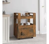 vidaXL Carrello da Cucina rovere fumo 60x45x80 cm Legno Multistrato