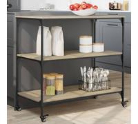vidaXL Carrello da Cucina Rovere Sonoma 102x50x95 cm