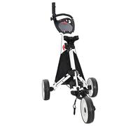 vidaXL Carrello da golf Nero e Bianco Alluminio Pieghevole