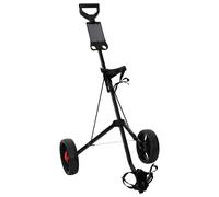 vidaXL Carrello da golf Nero Ferro Pieghevole