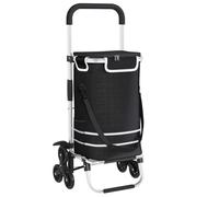 vidaXL Carrello della Spesa Compatto Design Pieghevole in Tessuto Oxford Impermeabile e Sei Ruote Durevoli per Spesa e Stoccaggio