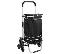 vidaXL Carrello della spesa Nero 47 x 39 x 100.5 cm Tessuto Oxford