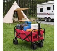 vidaXL Carrello della spesa pieghevole 89 x 63 x 96 cm Rosso 200 kg
