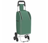 vidaXL Carrello della spesa Verde 39.5 x 36 x 92.5 cm Tessuto Oxford