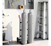 vidaXL Carrello Manuale Nero e Rosso 63 x 43,5 x 110 cm Acciaio