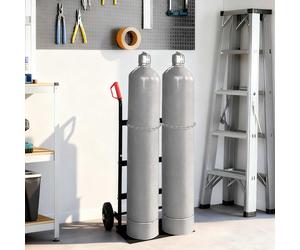 vidaXL Carrello Manuale Nero e Rosso 63 x 43,5 x 110 cm Acciaio