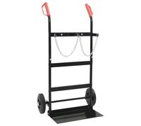 vidaXL Carrello Manuale Nero e Rosso 63 x 43,5 x 110 cm Acciaio, Soluzioni di stoccaggio garage, mensole cilindriche, racking industriale per organizzazione e spazio ottimale