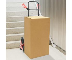 vidaXL Carrello Manuale Nero e Rosso 64,5 x 49,5 x 114 cm Acciaio